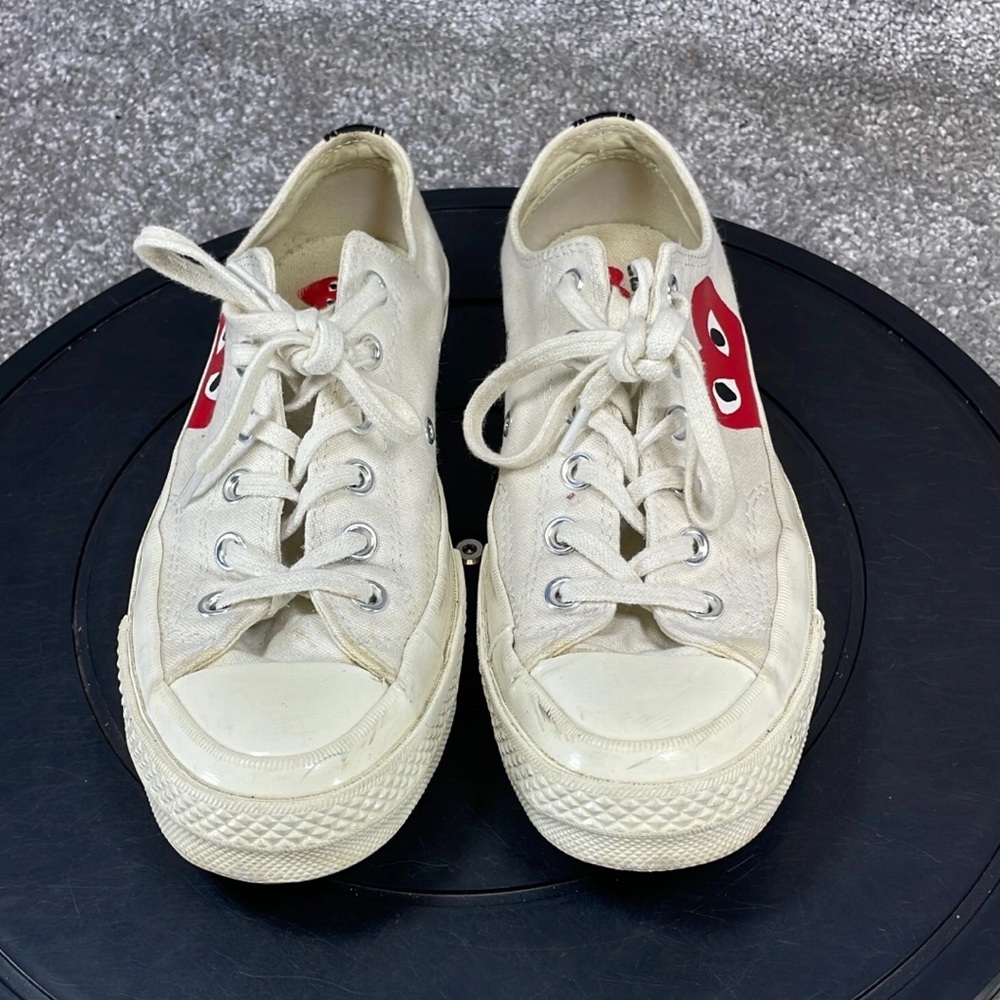 Converse x comme des garcons PLAY Chuck Taylor Low White red Heart Women’s 8